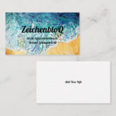 Ocean Waves on Beach Business Card Visitenkarte (Vorne/Hinten)