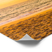Ocean Waves Palm am Strand Poster (Ecke)