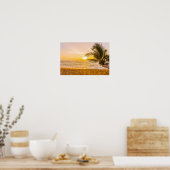 Ocean Waves Palm am Strand Poster (Küche)