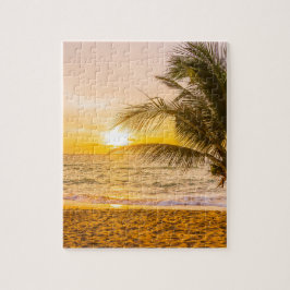 Ocean Waves Palm am Strand Puzzle