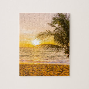 Ocean Waves Palm am Strand Puzzle