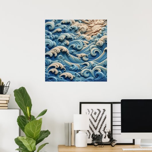 Ocean Waves Poster (Heimbüro)