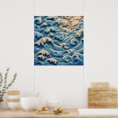 Ocean Waves Poster (Küche)