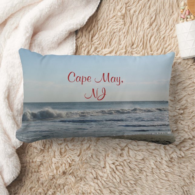Ocean Waves & Sand Cape May, NJ Pillow Lendenkissen (Decke)