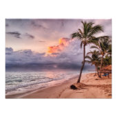 Ocean Waves Sandstrand Sunset Fotodruck (Vorne)