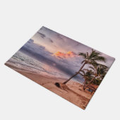 Ocean Waves Sandstrand Sunset Fußmatte (Schrägansicht)