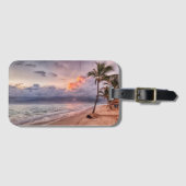 Ocean Waves Sandstrand Sunset Gepäckanhänger (Vorderseite (Horizontal))
