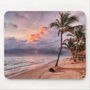 Ocean Waves Sandstrand Sunset Mousepad