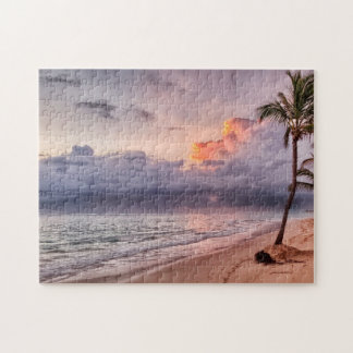 Ocean Waves Sandstrand Sunset Puzzle