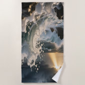 Ocean Waves & Sea Foam Beach Towel Strandtuch (Vorderseite)