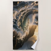 Ocean Waves & Sea Foam Beach Towel Strandtuch (Vorderseite)