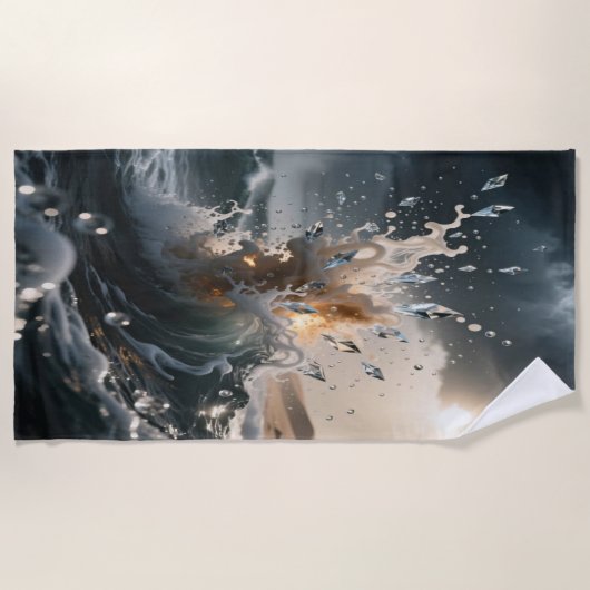Ocean Waves & Sea Foam Beach Towel Strandtuch (Vorderseite)