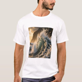 Ocean Waves & Sea Foam Graphic T-Shirt for Men