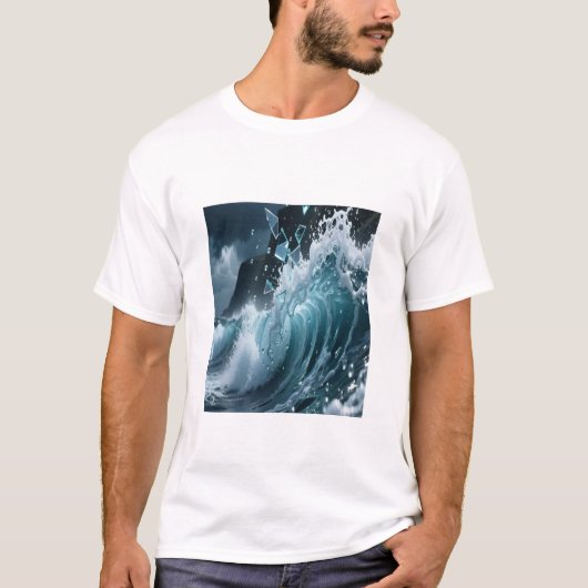 Ocean Waves & Sea Foam Graphic T-Shirt for Men (Vorderseite)