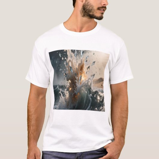Ocean Waves & Sea Foam Graphic T-Shirt for Men (Vorderseite)