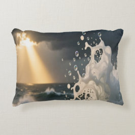 Ocean Waves & Sea Foam Throw Pillow Cover Dekokissen