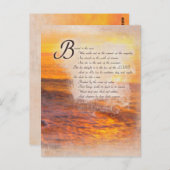 Ocean Waves Sunset Bible Scripting Psalms 1:1 Postkarte (Vorne/Hinten)