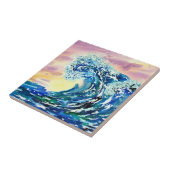 Ocean Waves Sunset Fliese (Seite)