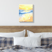Ocean Waves Sunset | Strandfarbe Leinwanddruck (Insitu (Schlafzimmer))