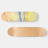 Ocean Waves Sunset | Strandfarbe Skateboard (Horizontal)