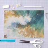 Ocean Waves Wassercolor Beach Decoupage Seidenpapier (Handwerk)