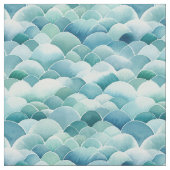 Ocean Waves Wasserfarbe moderne niedliche Muster Stoff (Nahaufnahme)