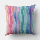 Ocean Waves Wasserfarbe Regenbogen Inspiriert Stre Kissen (Rückseite)