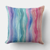 Ocean Waves Wasserfarbe Regenbogen Inspiriert Stre Kissen (Vorderseite)