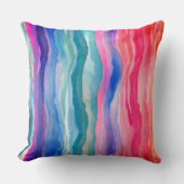 Ocean Waves Wasserfarbe Regenbogen Inspiriert Stre Kissen (Vorderseite)