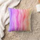 Ocean Waves Wasserfarbe Regenbogen Inspiriert Stre Kissen (Decke)