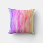 Ocean Waves Wasserfarbe Regenbogen Inspiriert Stre Kissen (Vorderseite)