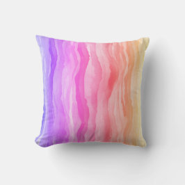 Ocean Waves Wasserfarbe Regenbogen Inspiriert Stre Kissen