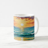 Ocean waves water color mug wrap designs kaffeetasse (VorderseiteRechts)
