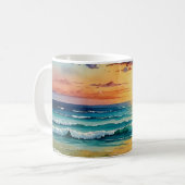 Ocean waves water color mug wrap designs kaffeetasse (Vorderseite Links)