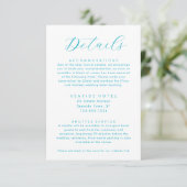 Ocean Waves Wedding Details Hotel Info QR Code Begleitkarte (Stehend Vorderseite)