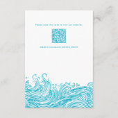 Ocean Waves Wedding Details Hotel Info QR Code Begleitkarte (Rückseite)