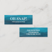 Ocean Waves Wedding Hashtag Mini Enclosure Card Visitenkarte (Vorne/Hinten)