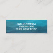 Ocean Waves Wedding Hashtag Mini Enclosure Card Visitenkarte (Rückseite)