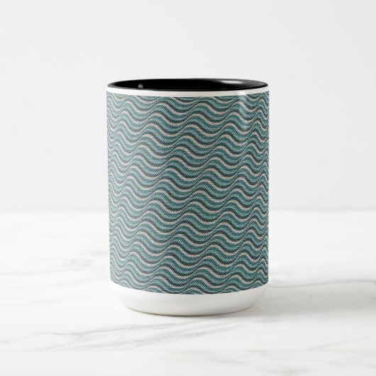Ocean Waves Zweifarbige Tasse (Mittel)