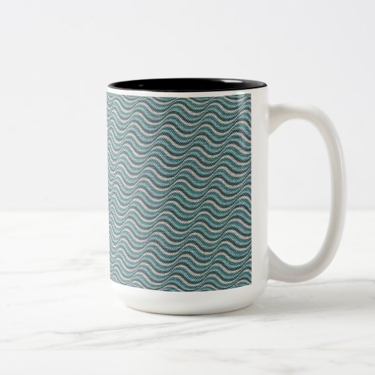 Ocean Waves Zweifarbige Tasse (Rechts)