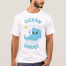 Ocean Waving Funny Niedlich Kawaii Pun Summer T-Shirt