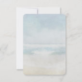 Ocean Wedding Blume Arch Empfang Einladung (Rückseite)