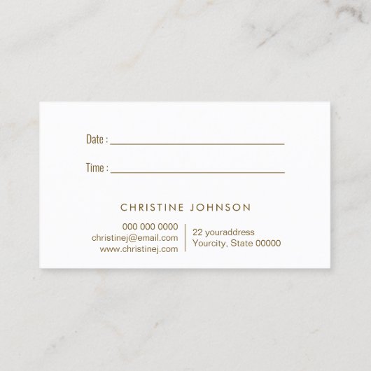 Ocean Wellen Seashell Logo-Terminkarte Visitenkarte (Rückseite)