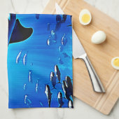Ocean Whale Shark Riesenschwimmen Geschirrtuch (Viertel Falte)