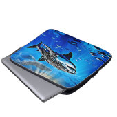 Ocean Whale Shark Riesenschwimmen Laptopschutzhülle (Vorne Knopf)