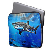 Ocean Whale Shark Riesenschwimmen Laptopschutzhülle (Vorderseite Links)