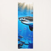 Ocean Whale Shark Riesenschwimmen Yogamatte (Rückseite)