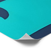 Ocean Whales Dolphins Pattern Poster (Ecke)