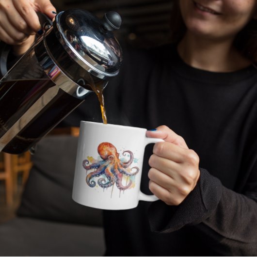 Ocean Whimsy: farbiger Oktopus Kaffeetasse