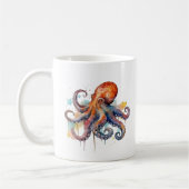 Ocean Whimsy: farbiger Oktopus Kaffeetasse (Links)